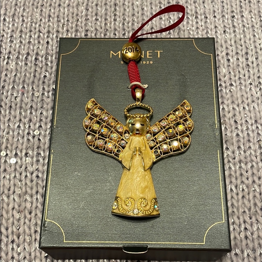 Monet Gold Angel Ornament